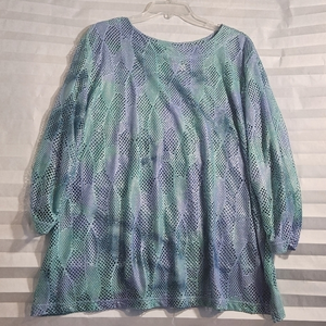 Company Collection Size 2X Mesh Net Style Top Swimsuit Cover Up‎ Pastels Vintage